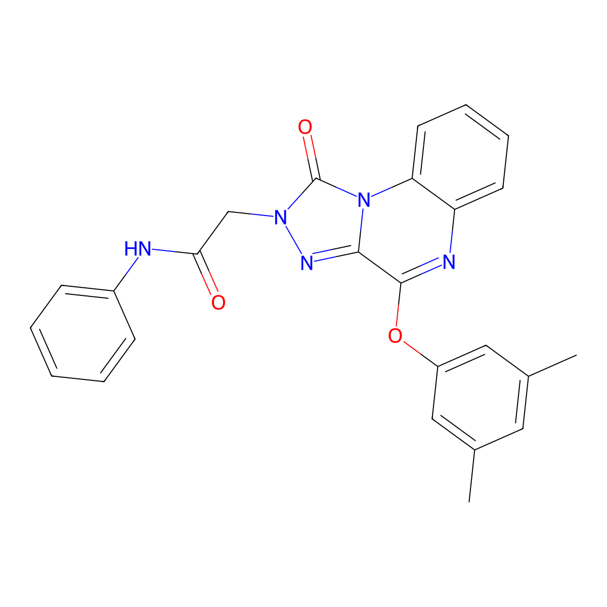 2-(4-(3,5-dimethylphenoxy)-1-oxo-[1,2,4]triazolo[4,3-a]quinoxalin-2(1H)-yl)-N-phenylacetamide molecular structure, CAS 1185002-77-0