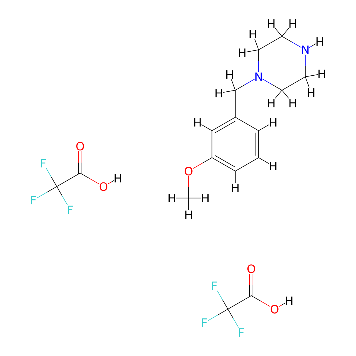 1-(3-Methoxybenzyl)piperazine bis(trifluoroacetate) molecular structure, CAS 1185004-39-0