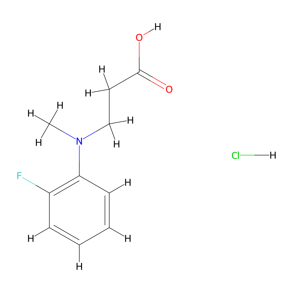 3-[(2-Fluoro-phenyl)-methyl-amino]-propionic acid hydrochloride molecular structure, CAS 1185010-82-5