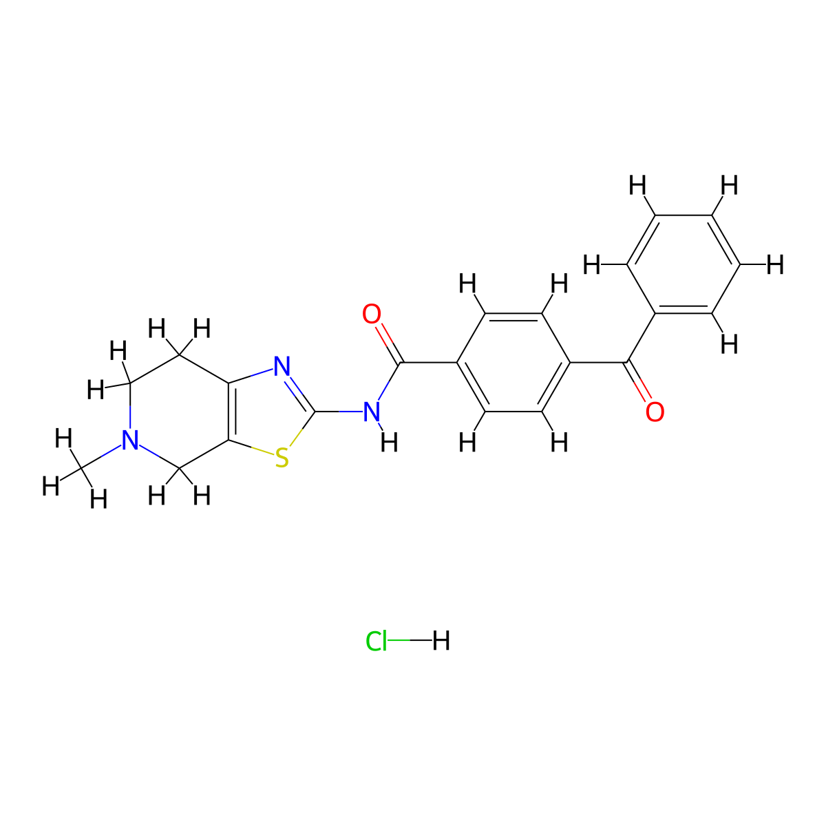 4-benzoyl-N-(5-methyl-4,5,6,7-tetrahydrothiazolo[5,4-c]pyridin-2-yl)benzamide hydrochloride molecular structure, CAS 1185015-17-1
