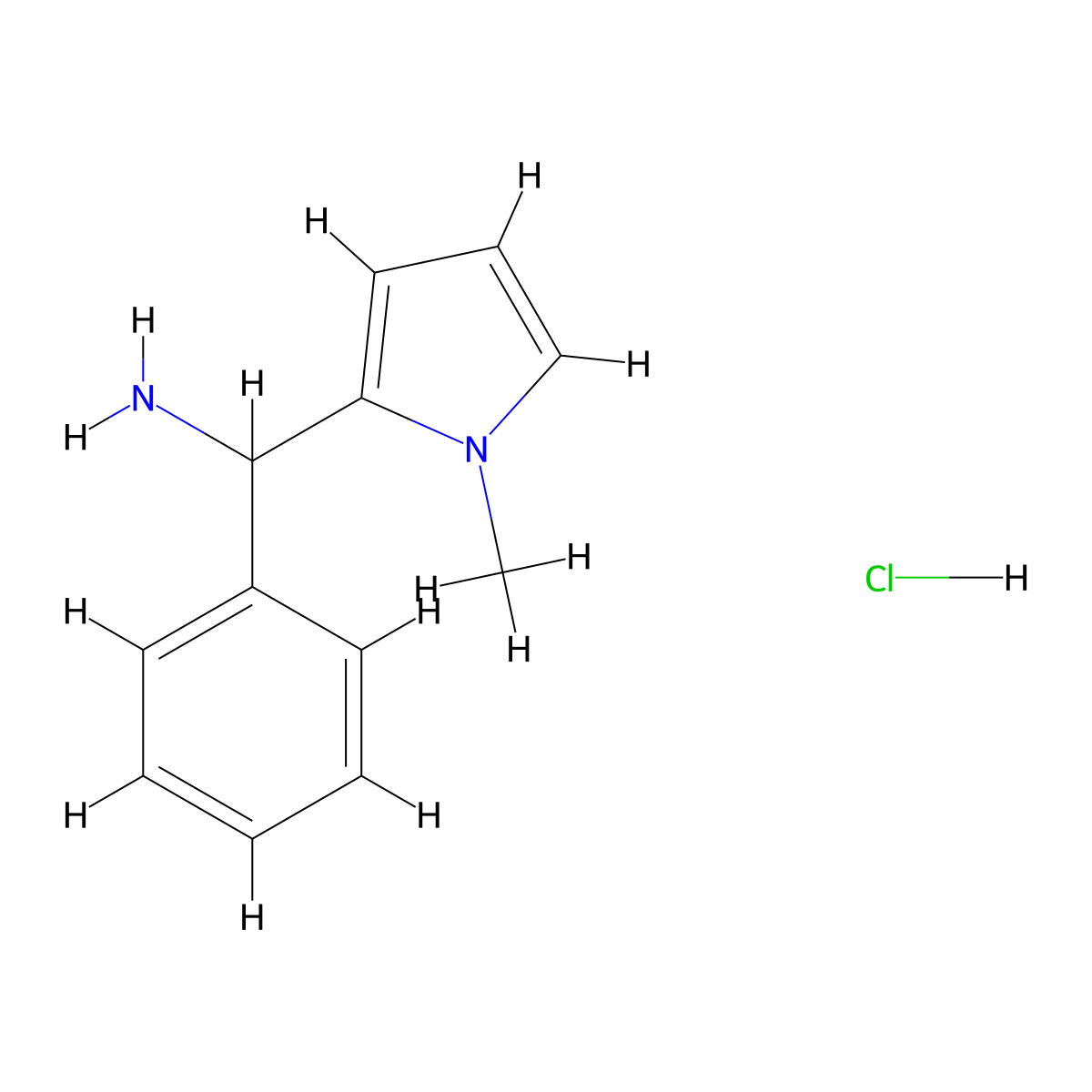 [(1-methyl-1H-pyrrol-2-yl)(phenyl)methyl]amine hydrochloride molecular structure, CAS 1185016-37-8
