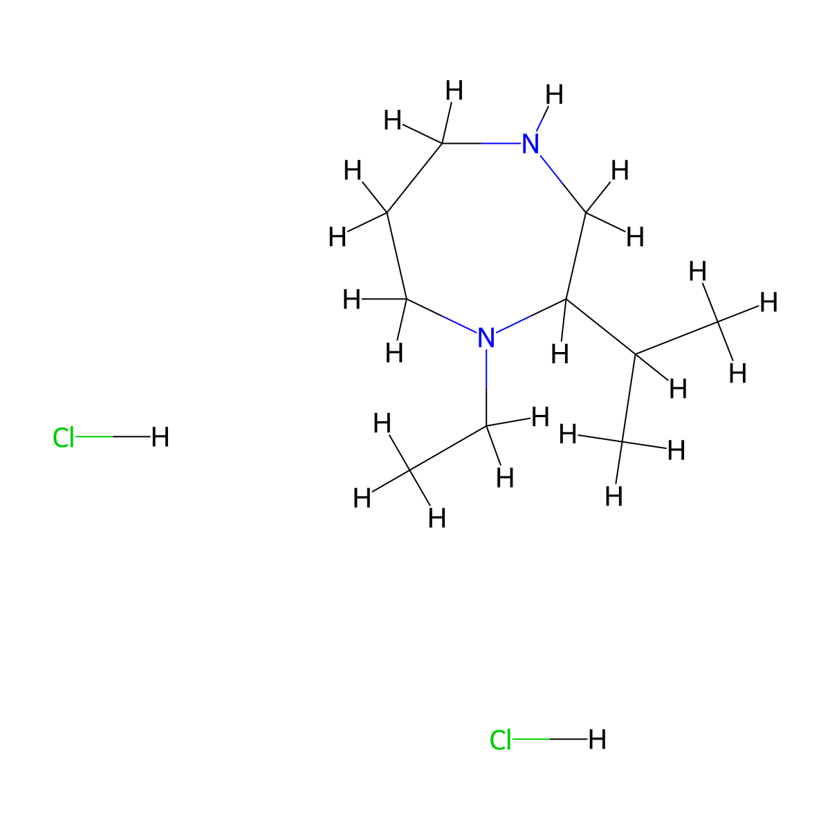 1-Ethyl-2-isopropyl-1,4-diazepane dihydrochloride molecular structure, CAS 1185021-25-3