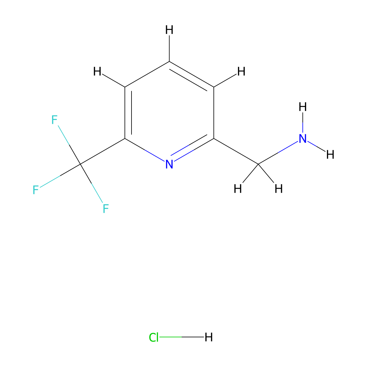 [6-(Trifluoromethyl)pyridin-2-yl]methanamine hydrochloride molecular structure, CAS 1185022-87-0