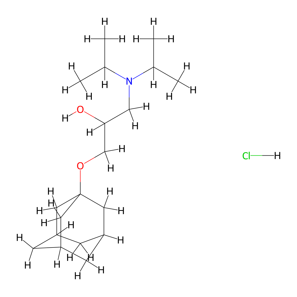 1-(Adamantan-1-yloxy)-3-[bis(propan-2-yl)amino]propan-2-ol hydrochloride molecular structure, CAS 1185024-43-4