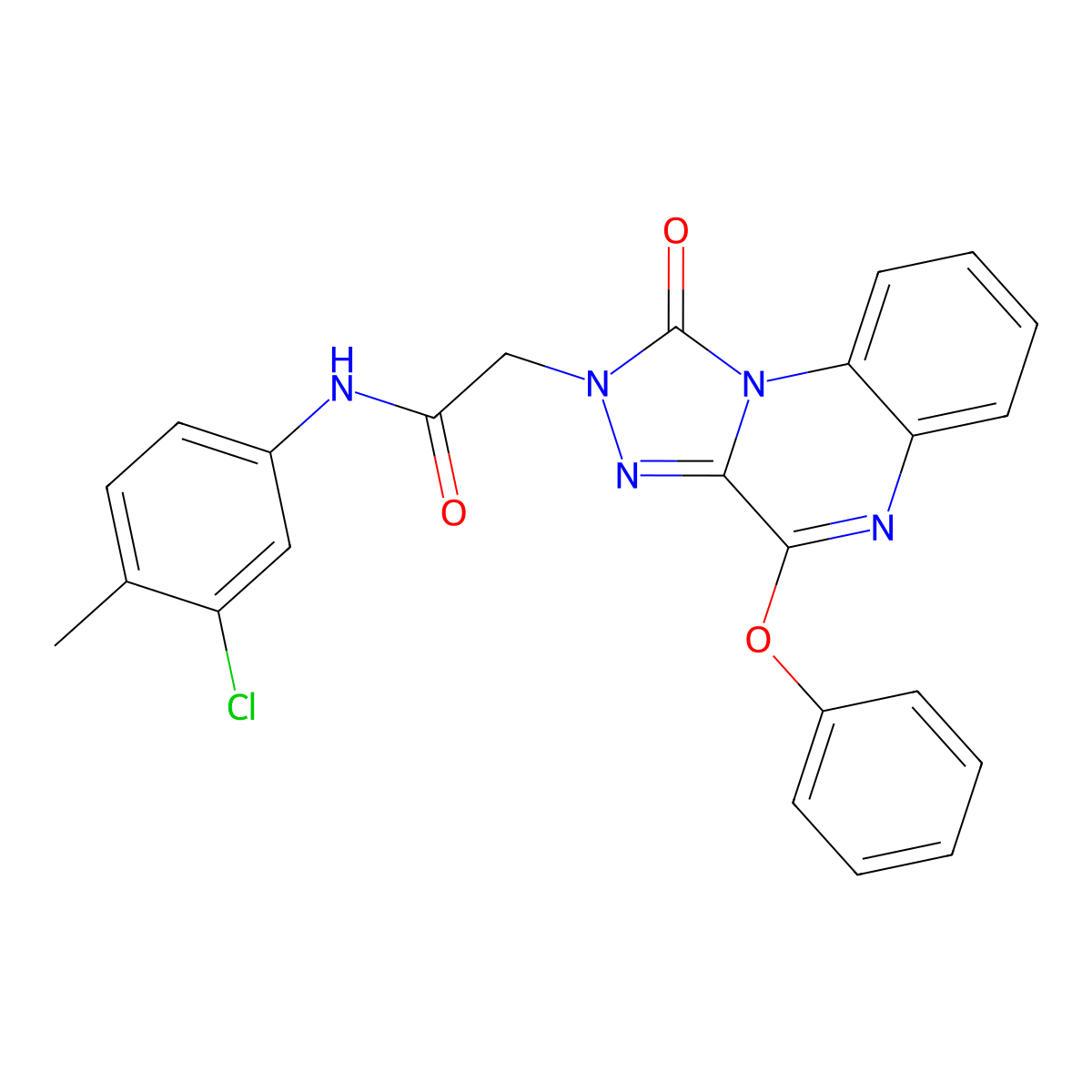 N-(3-chloro-4-methylphenyl)-2-(1-oxo-4-phenoxy[1,2,4]triazolo[4,3-a]quinoxalin-2(1H)-yl)acetamide molecular structure, CAS 1185025-07-3