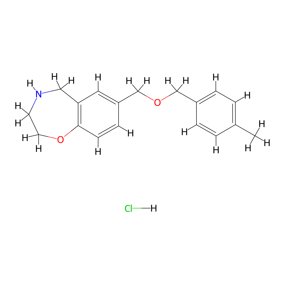 7-{[(4-Methylbenzyl)oxy]methyl}-2,3,4,5-tetrahydro-1,4-benzoxazepine hydrochloride molecular structure, CAS 1185026-27-0