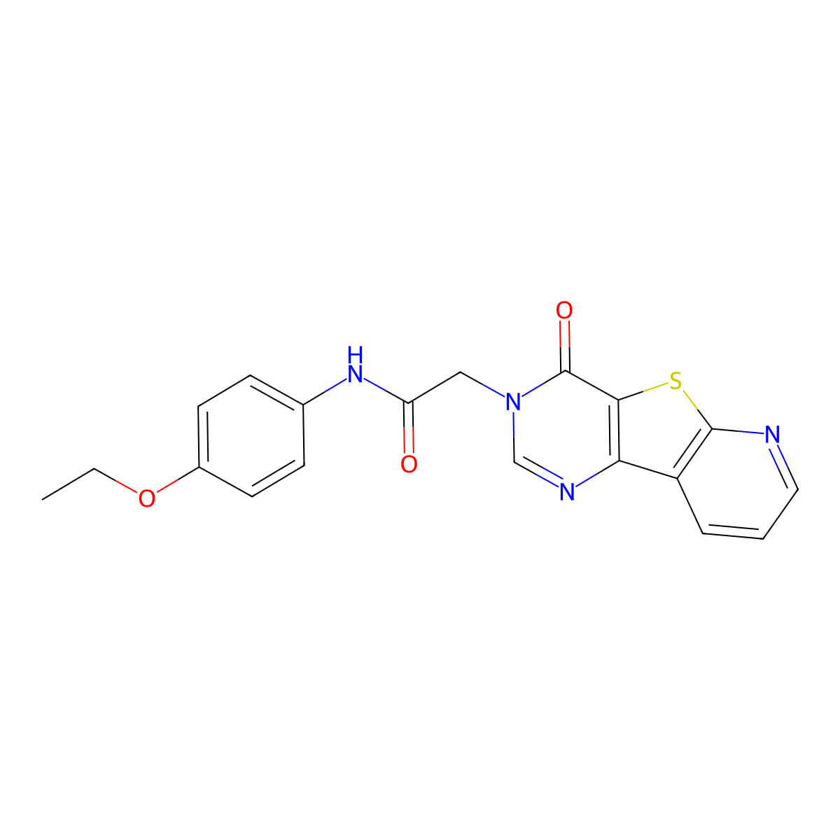 N-(4-ethoxyphenyl)-2-(4-oxopyrido[3',2':4,5]thieno[3,2-d]pyrimidin-3(4H)-yl)acetamide molecular structure, CAS 1185035-83-9