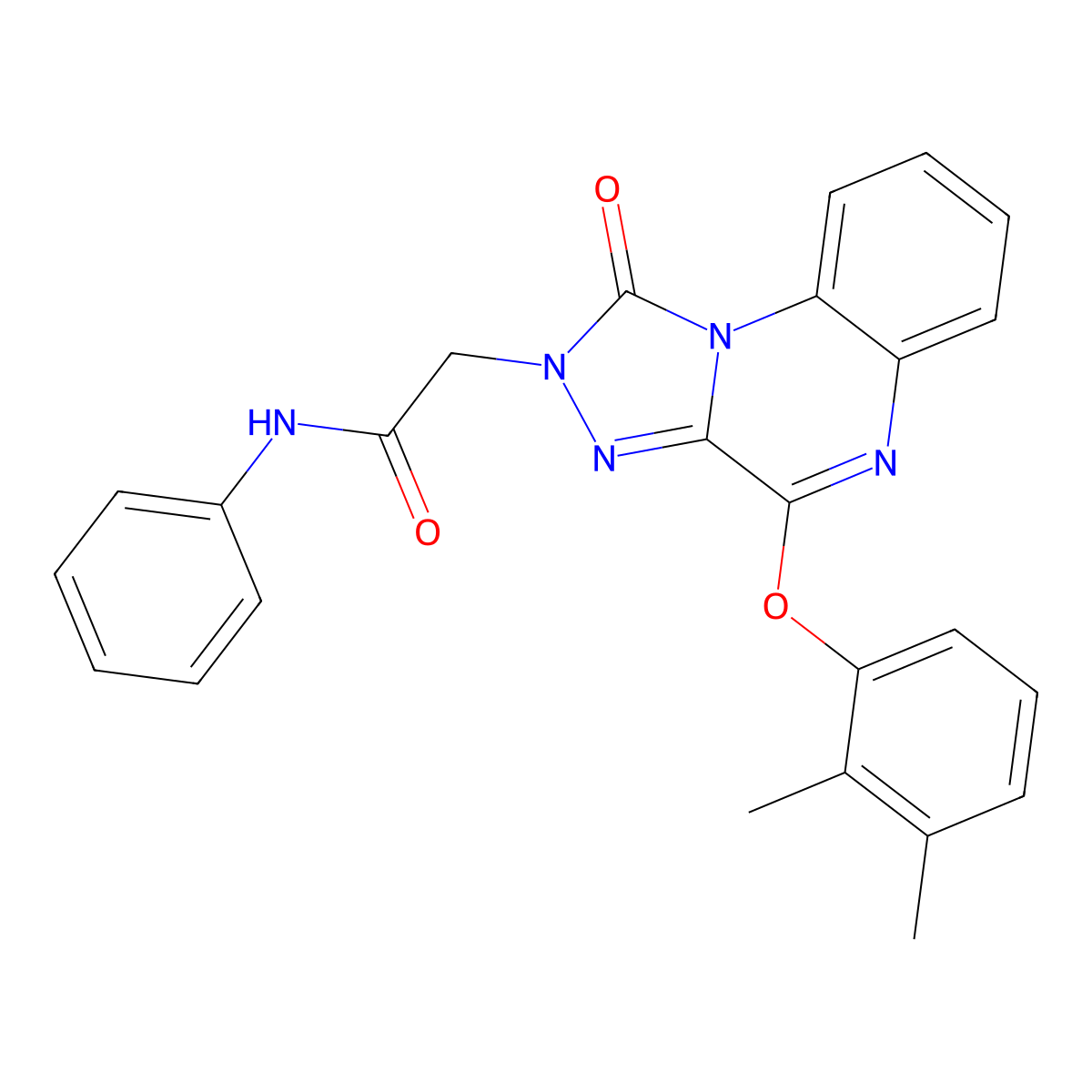 2-[4-(2,3-dimethylphenoxy)-1-oxo[1,2,4]triazolo[4,3-a]quinoxalin-2(1H)-yl]-N-phenylacetamide molecular structure, CAS 1185040-23-6