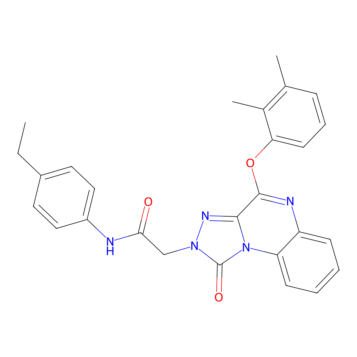 2-[4-(2,3-dimethylphenoxy)-1-oxo[1,2,4]triazolo[4,3-a]quinoxalin-2(1H)-yl]-N-(4-ethylphenyl)acetamide molecular structure, CAS 1185040-77-0