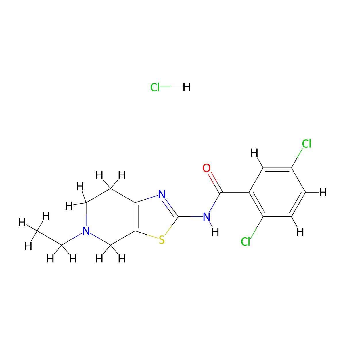 2,5-dichloro-N-(5-ethyl-4,5,6,7-tetrahydrothiazolo[5,4-c]pyridin-2-yl)benzamide hydrochloride molecular structure, CAS 1185041-93-3