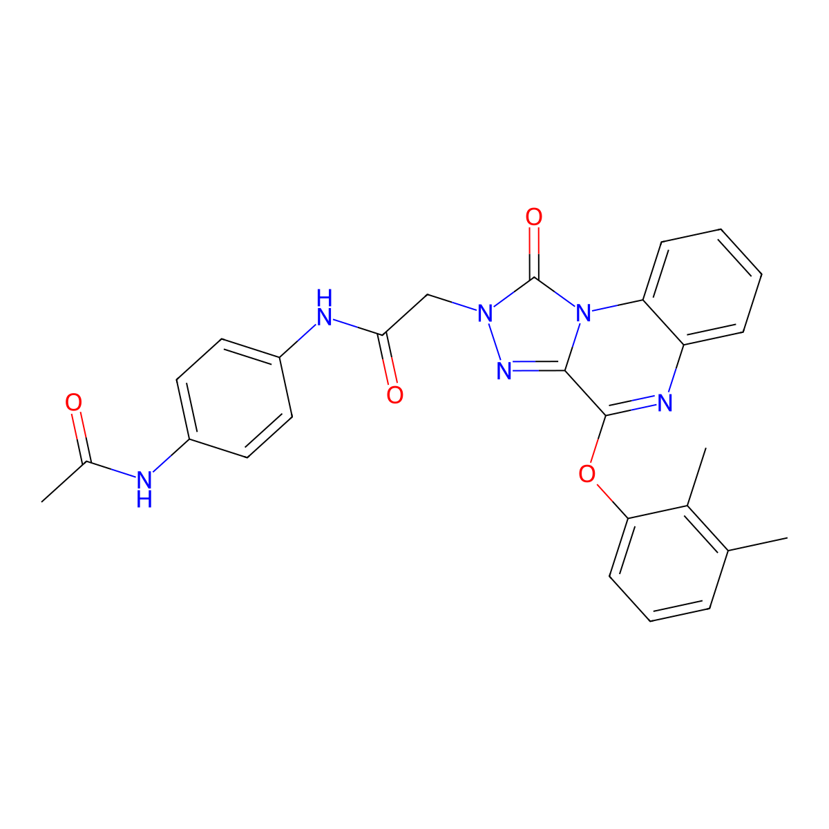N-(4-acetamidophenyl)-2-(4-(2,3-dimethylphenoxy)-1-oxo-[1,2,4]triazolo[4,3-a]quinoxalin-2(1H)-yl)acetamide molecular structure, CAS 1185043-79-1