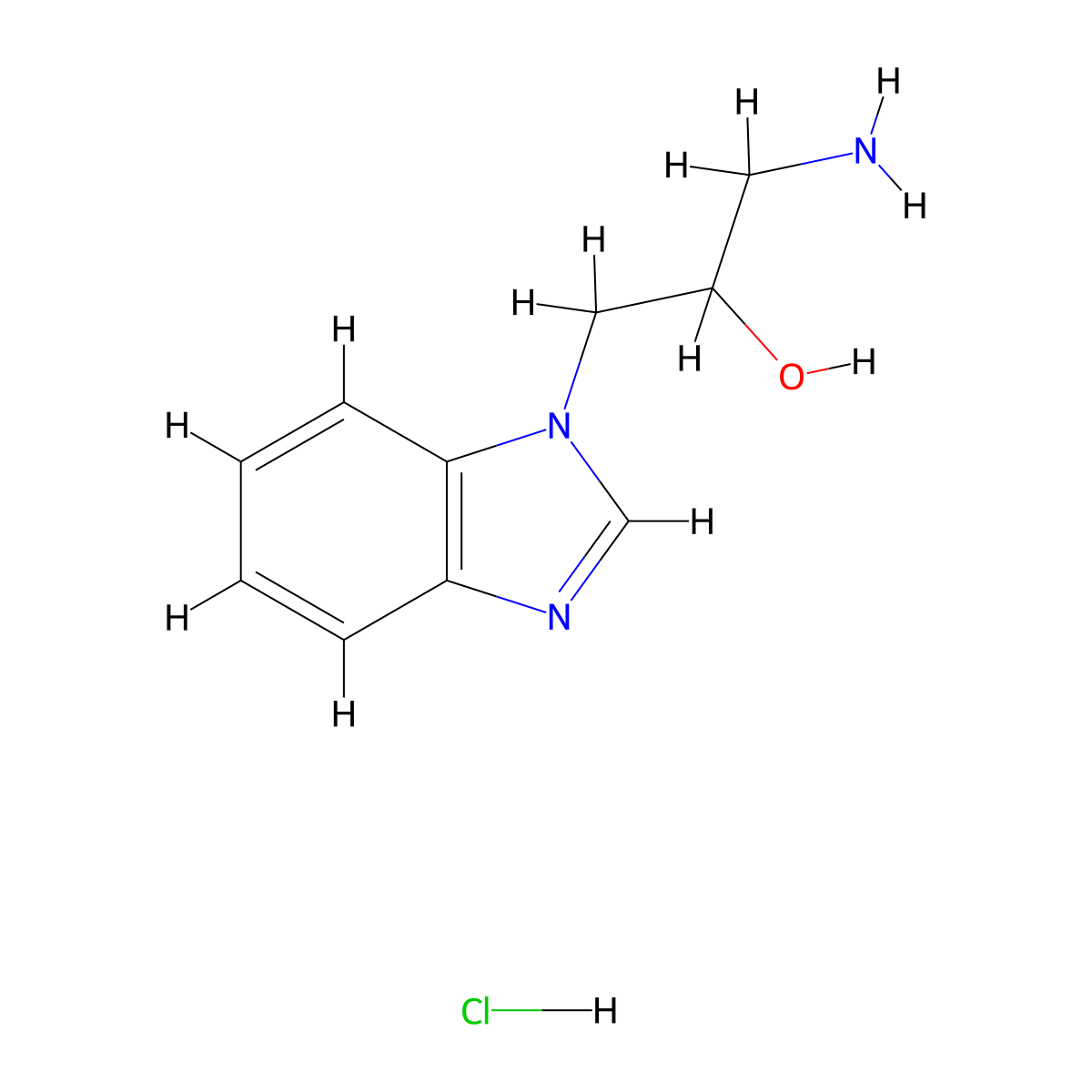 1-Amino-3-benzoimidazol-1-yl-propan-2-ol hydrochloride molecular structure, CAS 1185044-39-6