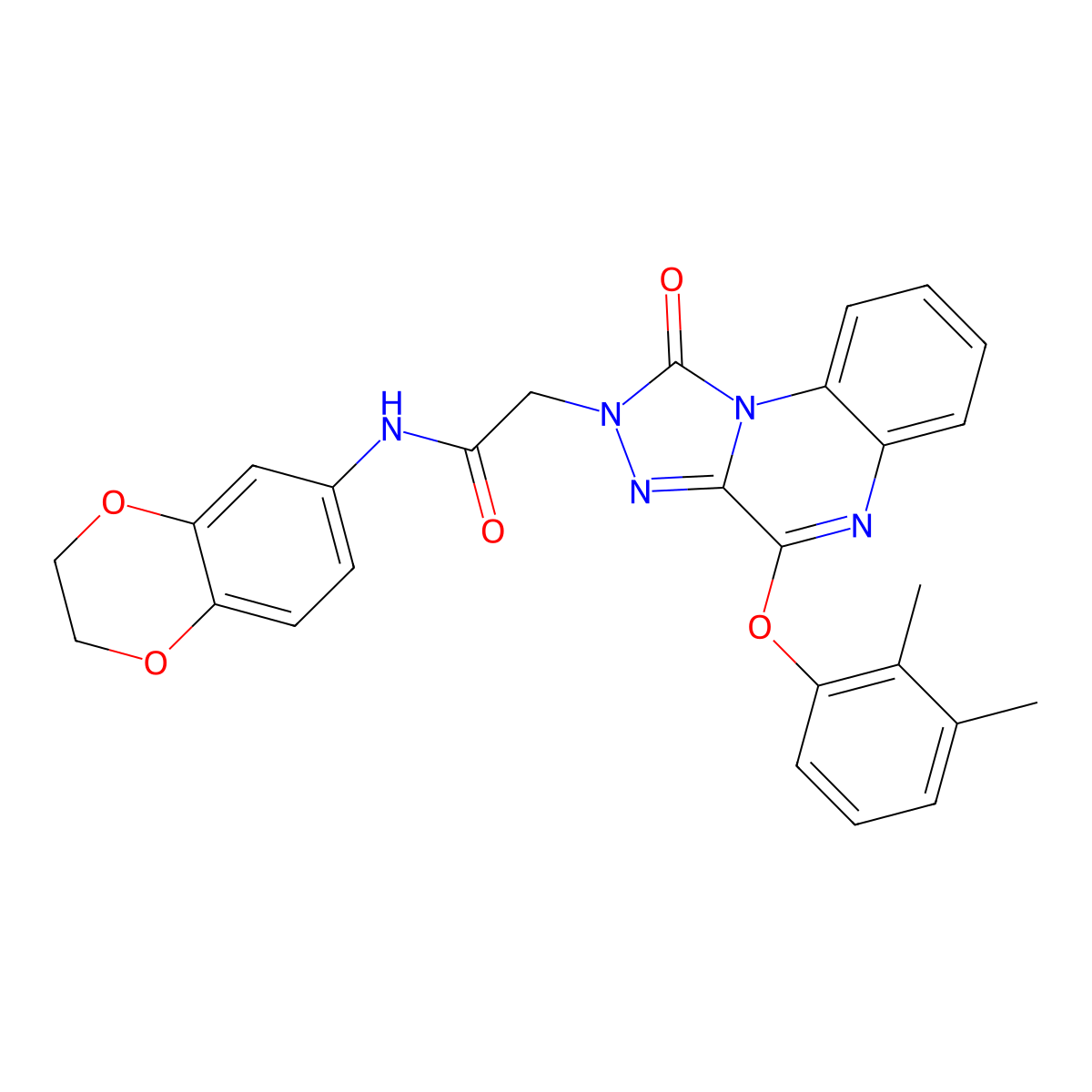 N-(2,3-dihydro-1,4-benzodioxin-6-yl)-2-[4-(2,3-dimethylphenoxy)-1-oxo[1,2,4]triazolo[4,3-a]quinoxalin-2(1H)-yl]acetamide molecular structure, CAS 1185049-42-6