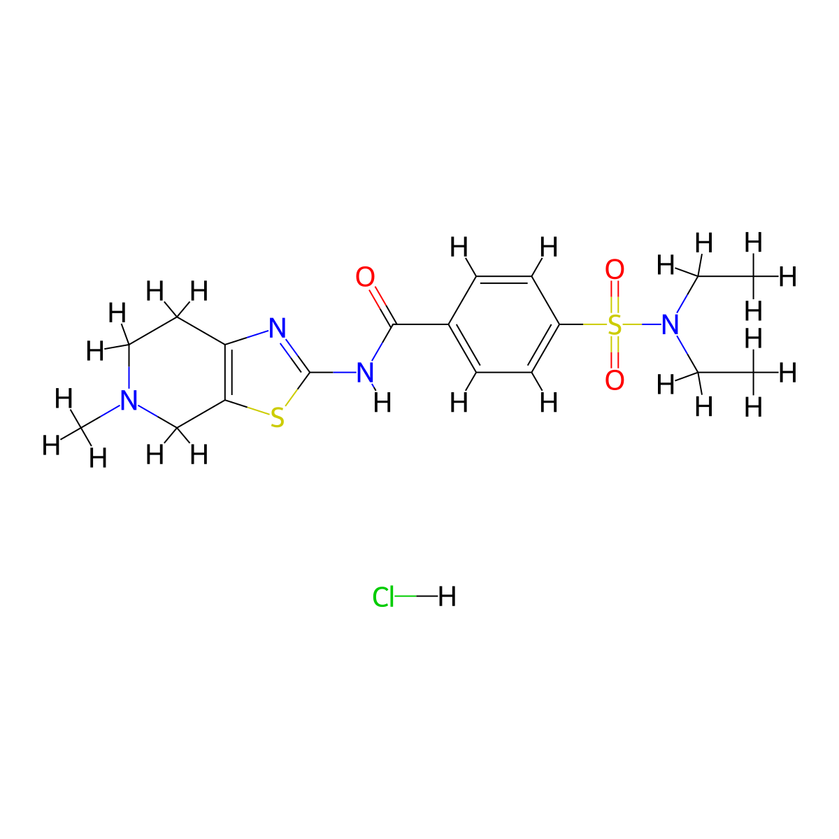 4-(N,N-diethylsulfamoyl)-N-(5-methyl-4,5,6,7-tetrahydrothiazolo[5,4-c]pyridin-2-yl)benzamide hydrochloride molecular structure, CAS 1185050-33-2