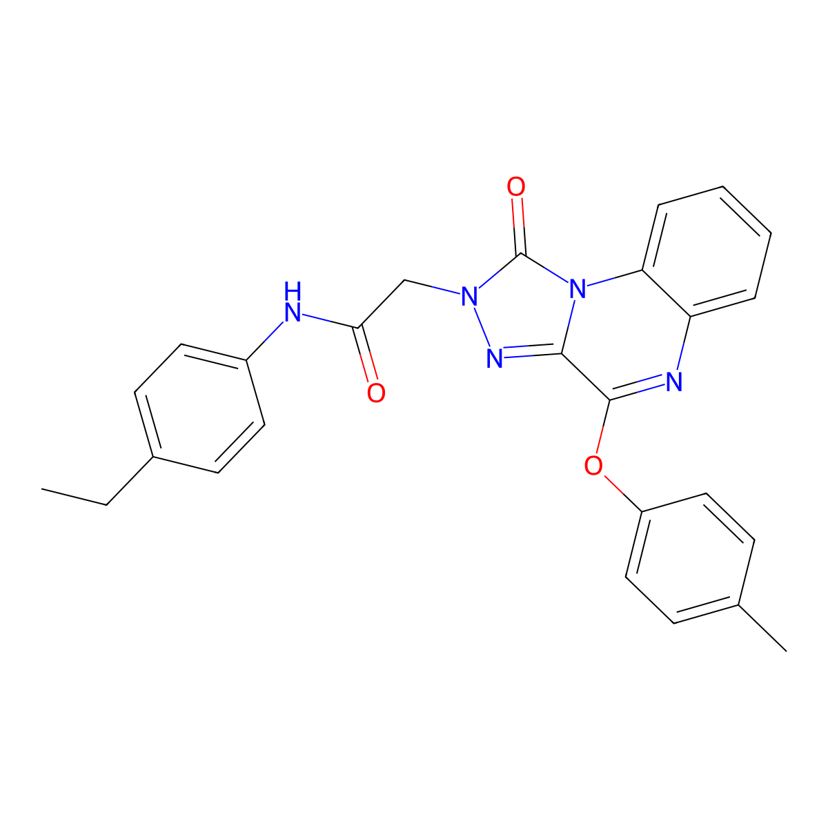 N-(4-Ethylphenyl)-2-[4-(4-methylphenoxy)-1-oxo-1H,2H-[1,2,4]triazolo[4,3-A]quinoxalin-2-YL]acetamide molecular structure, CAS 1185050-57-0