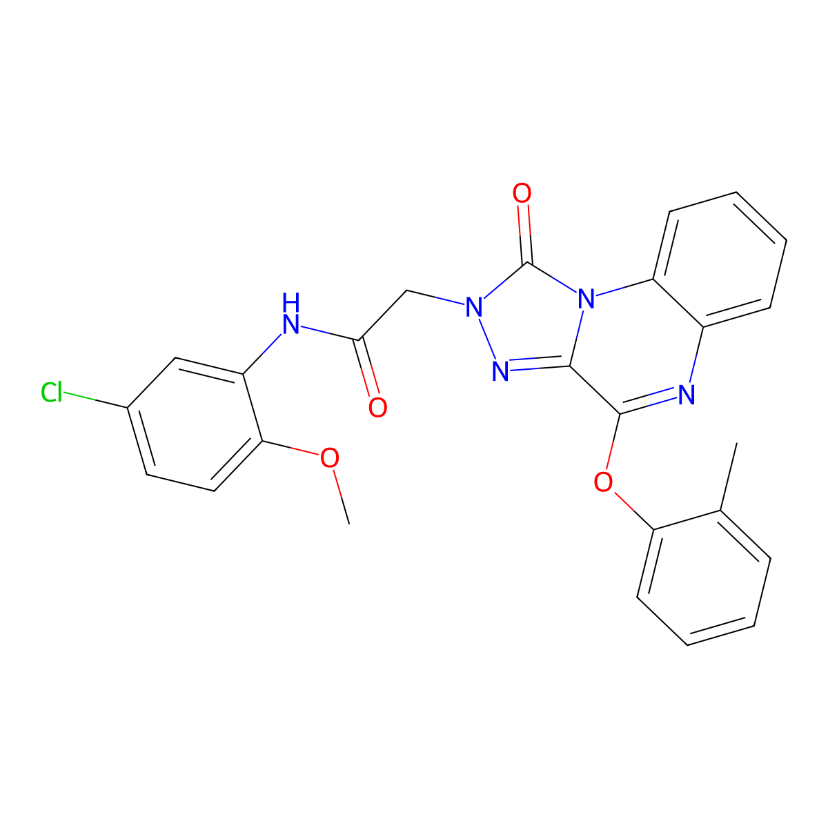 N-(5-chloro-2-methoxyphenyl)-2-(1-oxo-4-(o-tolyloxy)-[1,2,4]triazolo[4,3-a]quinoxalin-2(1H)-yl)acetamide molecular structure, CAS 1185051-67-5