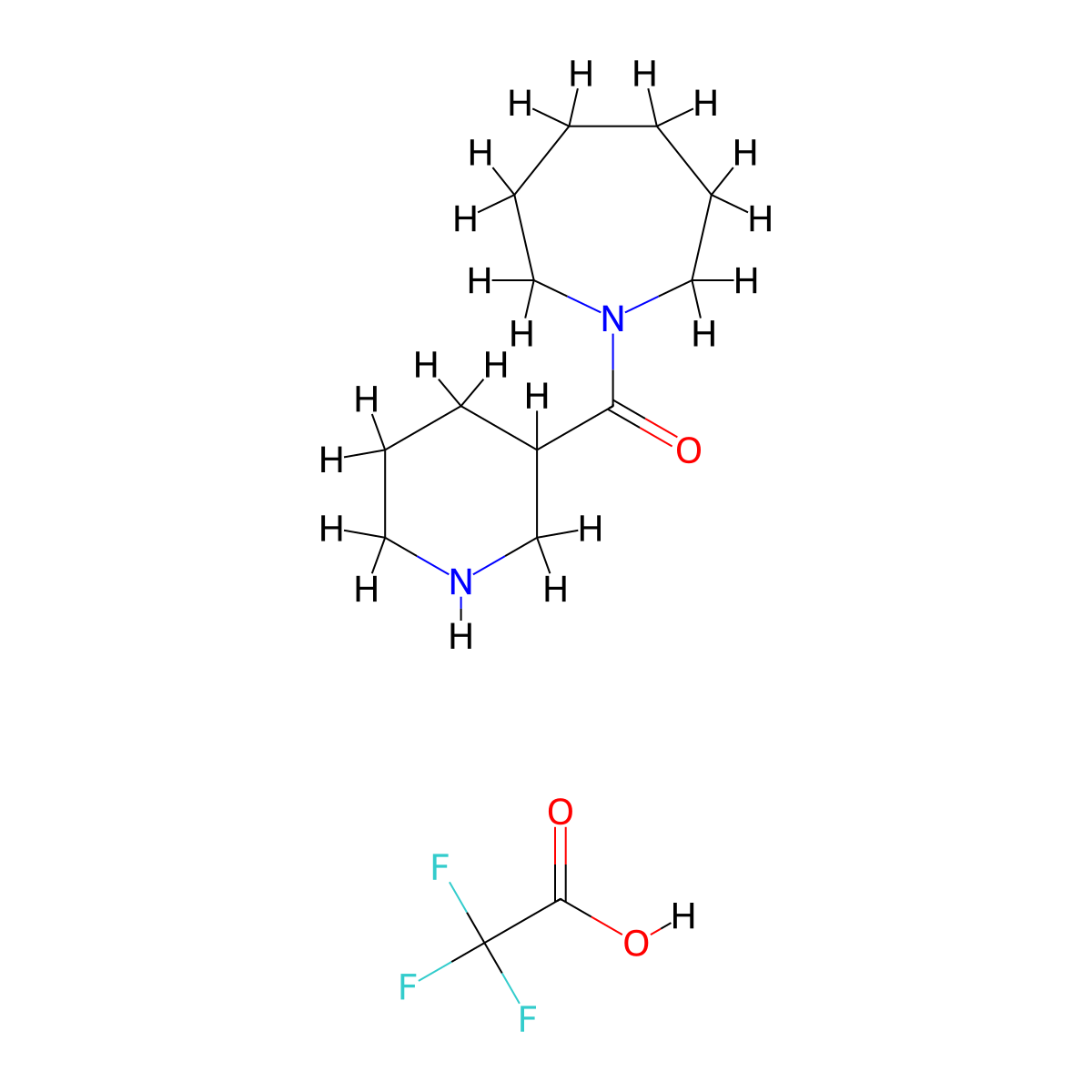 Azepan-1-yl(piperidin-3-yl)methanone 2,2,2-trifluoroacetate molecular structure, CAS 1185052-17-8