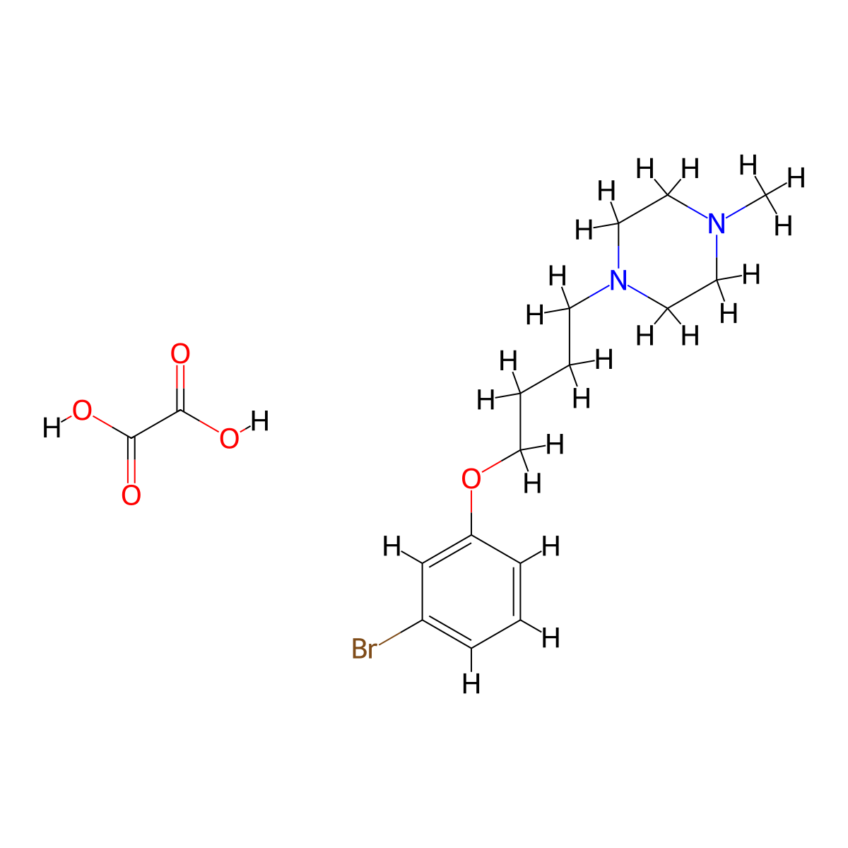 1-[4-(3-Bromophenoxy)butyl]-4-methylpiperazine;oxalic acid molecular structure, CAS 1185054-35-6