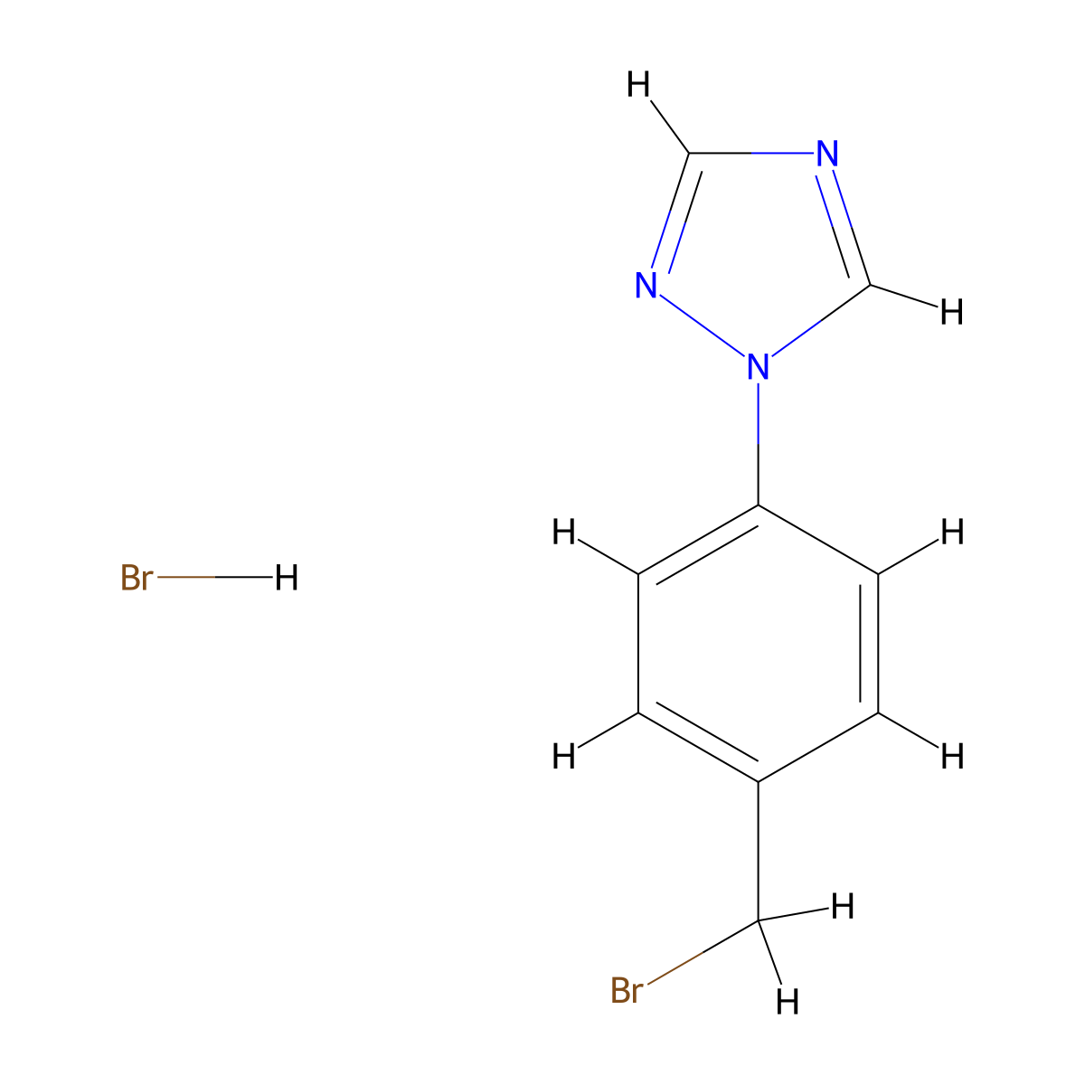 1-(4-(Bromomethyl)phenyl)-1H-1,2,4-triazole hydrobromide molecular structure, CAS 1185064-09-8