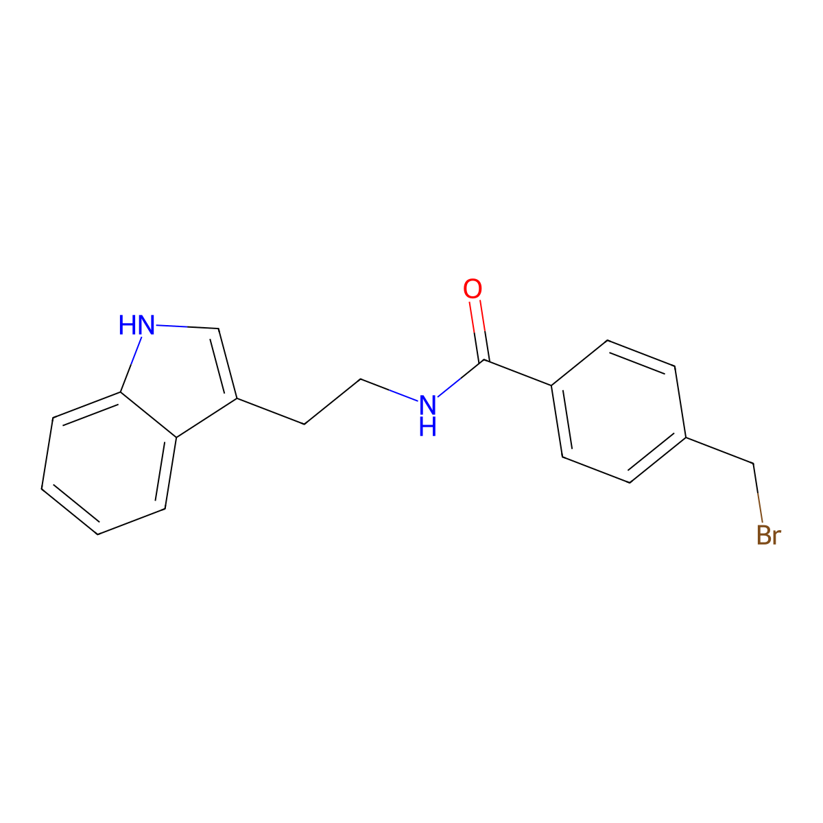 4-(bromomethyl)-N-[2-(1H-indol-3-yl)ethyl]benzamide molecular structure, CAS 118507-22-5