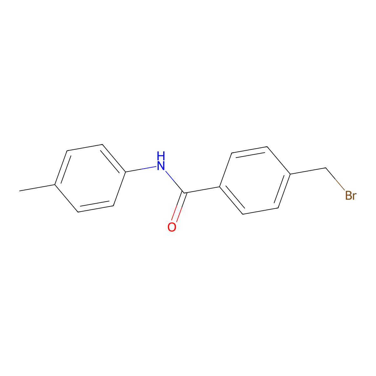 4-(bromomethyl)-N-(4-methylphenyl)benzamide molecular structure, CAS 118507-23-6