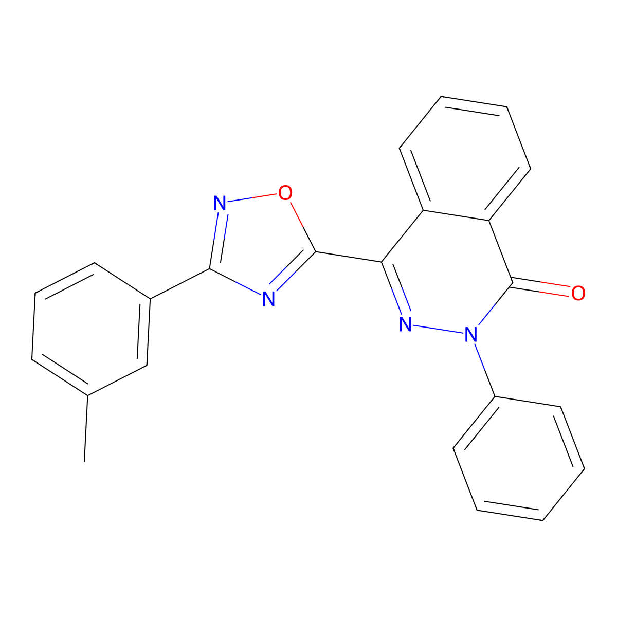 4-[3-(3-methylphenyl)-1,2,4-oxadiazol-5-yl]-2-phenylphthalazin-1(2H)-one molecular structure, CAS 1185078-16-3