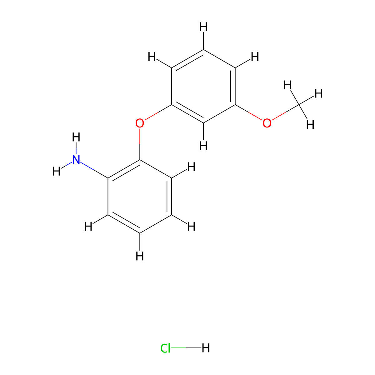 2-(3-Methoxyphenoxy)aniline hydrochloride molecular structure, CAS 1185078-17-4