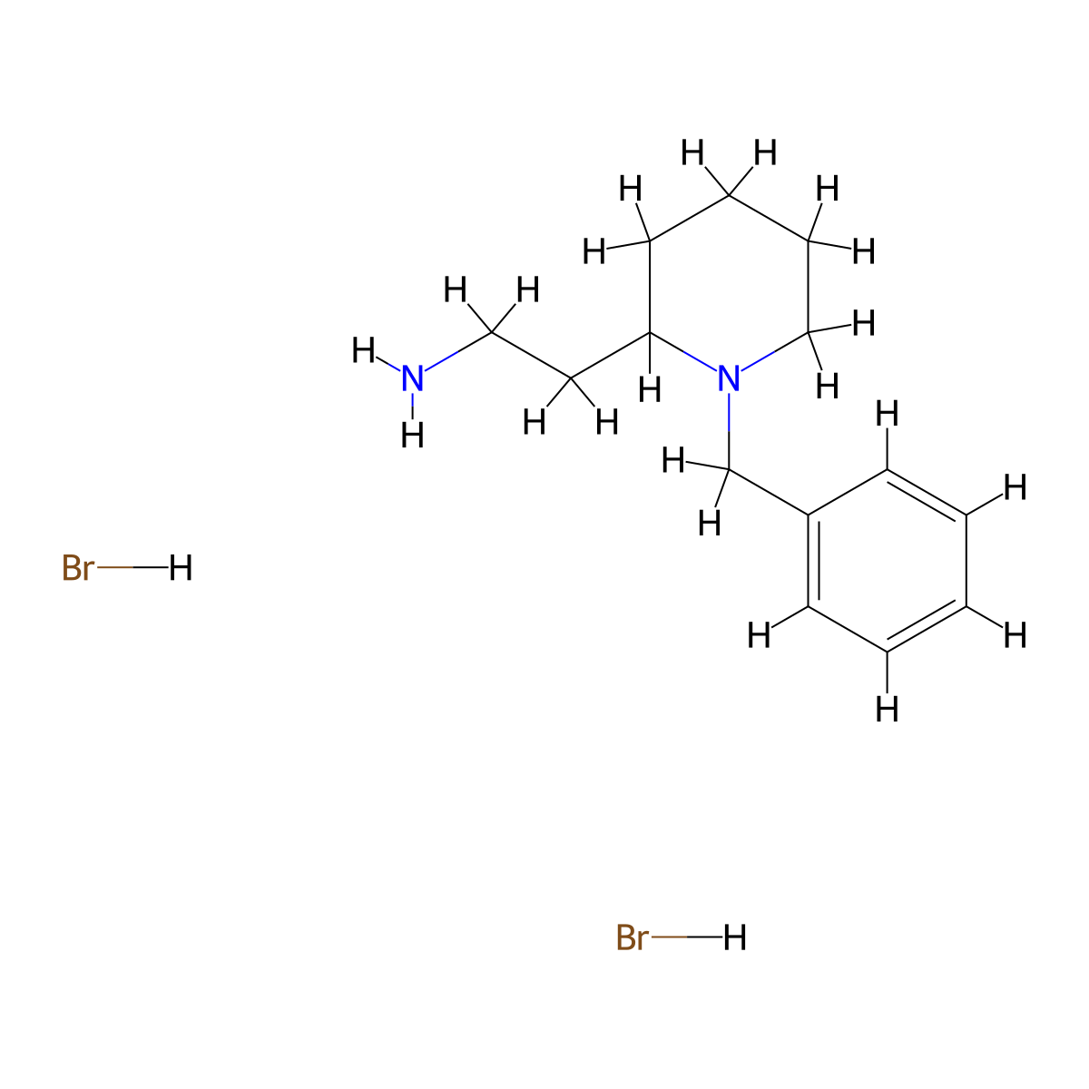 2-(1-Benzyl-piperidin-2-yl)-ethylamine dihydrobromide molecular structure, CAS 1185079-12-2
