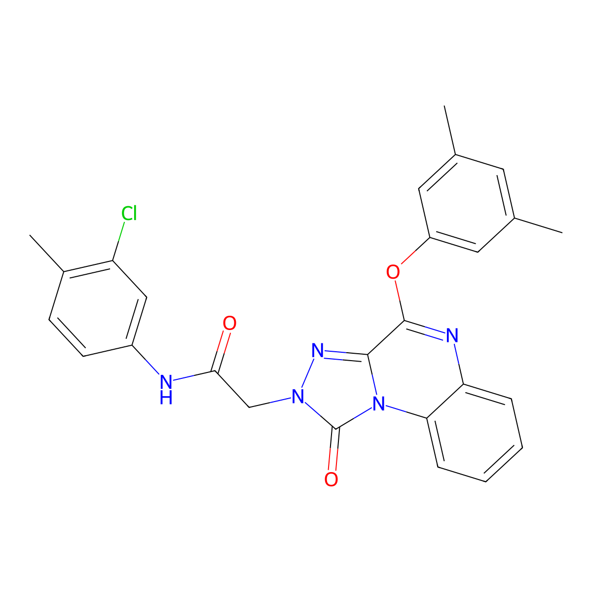 N-(3-chloro-4-methylphenyl)-2-(4-(3,5-dimethylphenoxy)-1-oxo-[1,2,4]triazolo[4,3-a]quinoxalin-2(1H)-yl)acetamide molecular structure, CAS 1185079-55-3