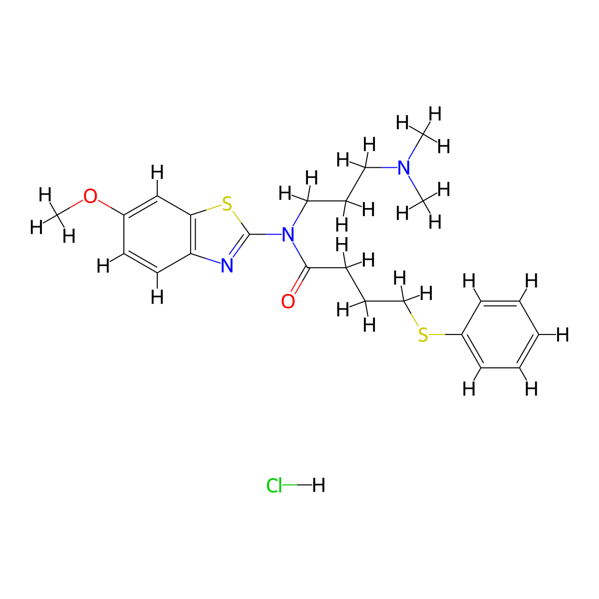 N-(3-(dimethylamino)propyl)-N-(6-methoxybenzo[d]thiazol-2-yl)-4-(phenylthio)butanamide hydrochloride molecular structure, CAS 1185081-93-9