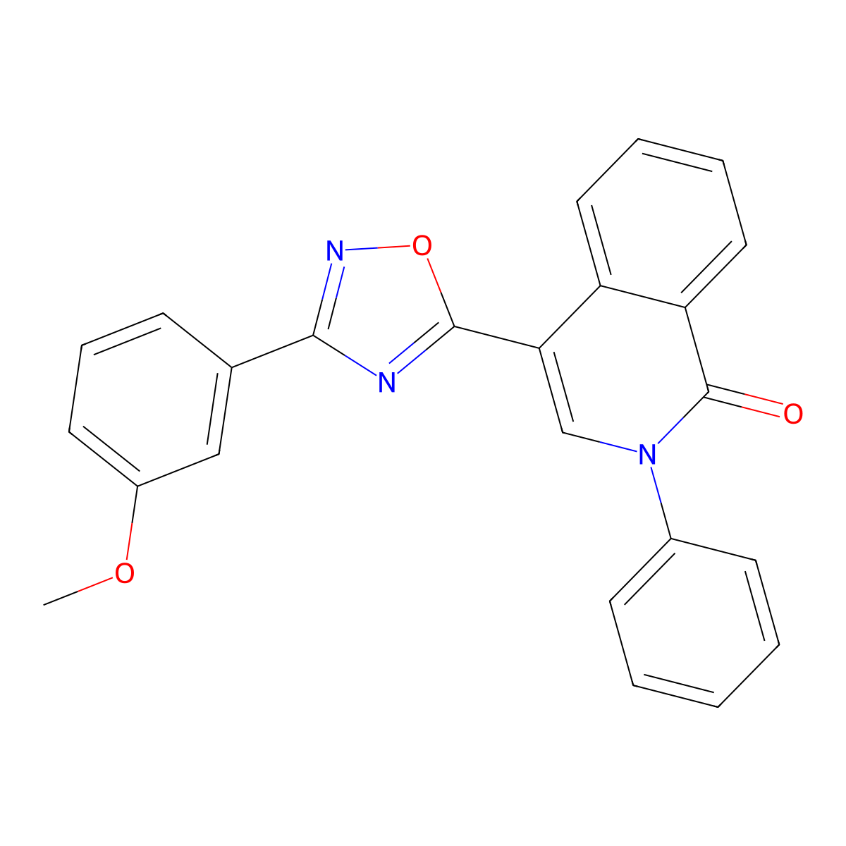 4-(3-(3-methoxyphenyl)-1,2,4-oxadiazol-5-yl)-2-phenylisoquinolin-1(2H)-one molecular structure, CAS 1185082-45-4