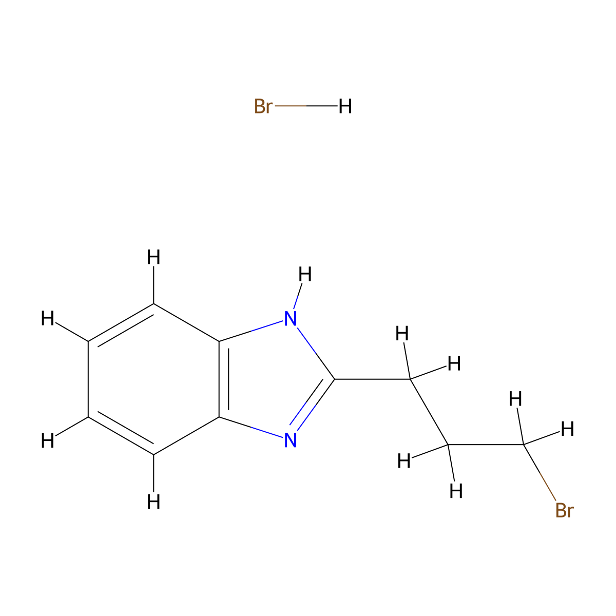 2-(3-Bromo-propyl)-1H-benzoimidazole hydrobromide molecular structure, CAS 1185085-58-8