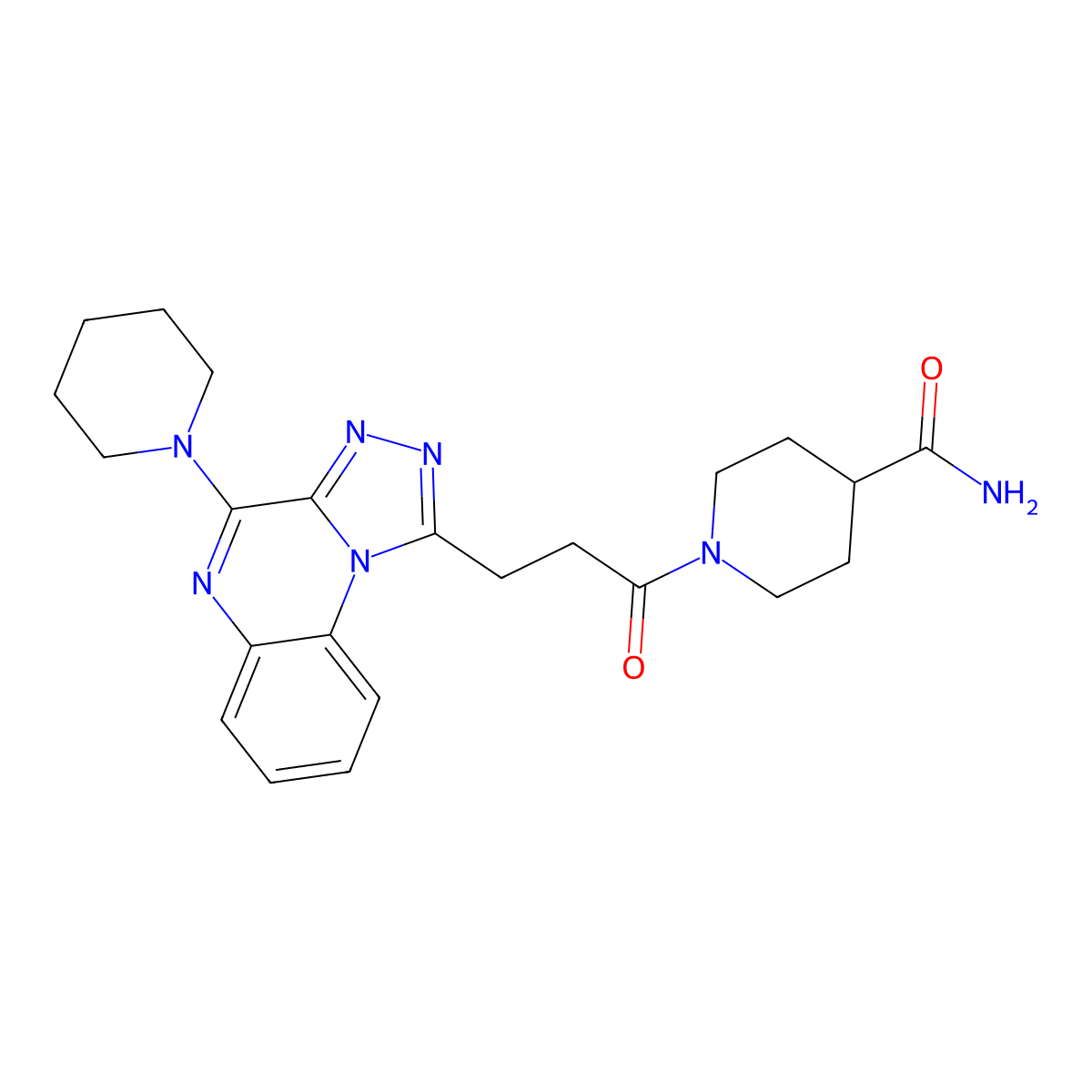 1-(3-(4-(Piperidin-1-yl)-[1,2,4]triazolo[4,3-a]quinoxalin-1-yl)propanoyl)piperidine-4-carboxamide molecular structure, CAS 1185091-81-9
