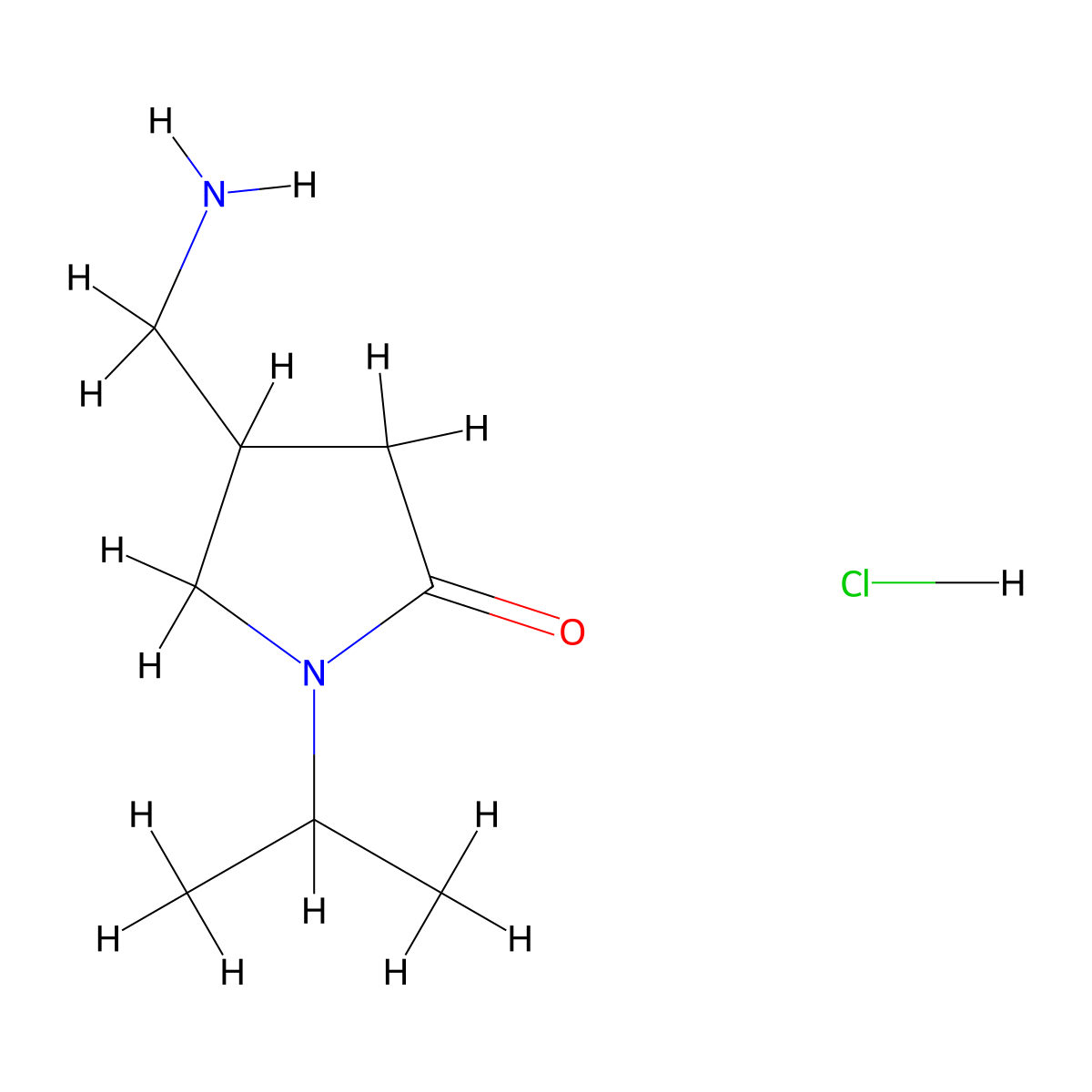 4-(Aminomethyl)-1-(propan-2-yl)pyrrolidin-2-one hydrochloride molecular structure, CAS 1185094-81-8