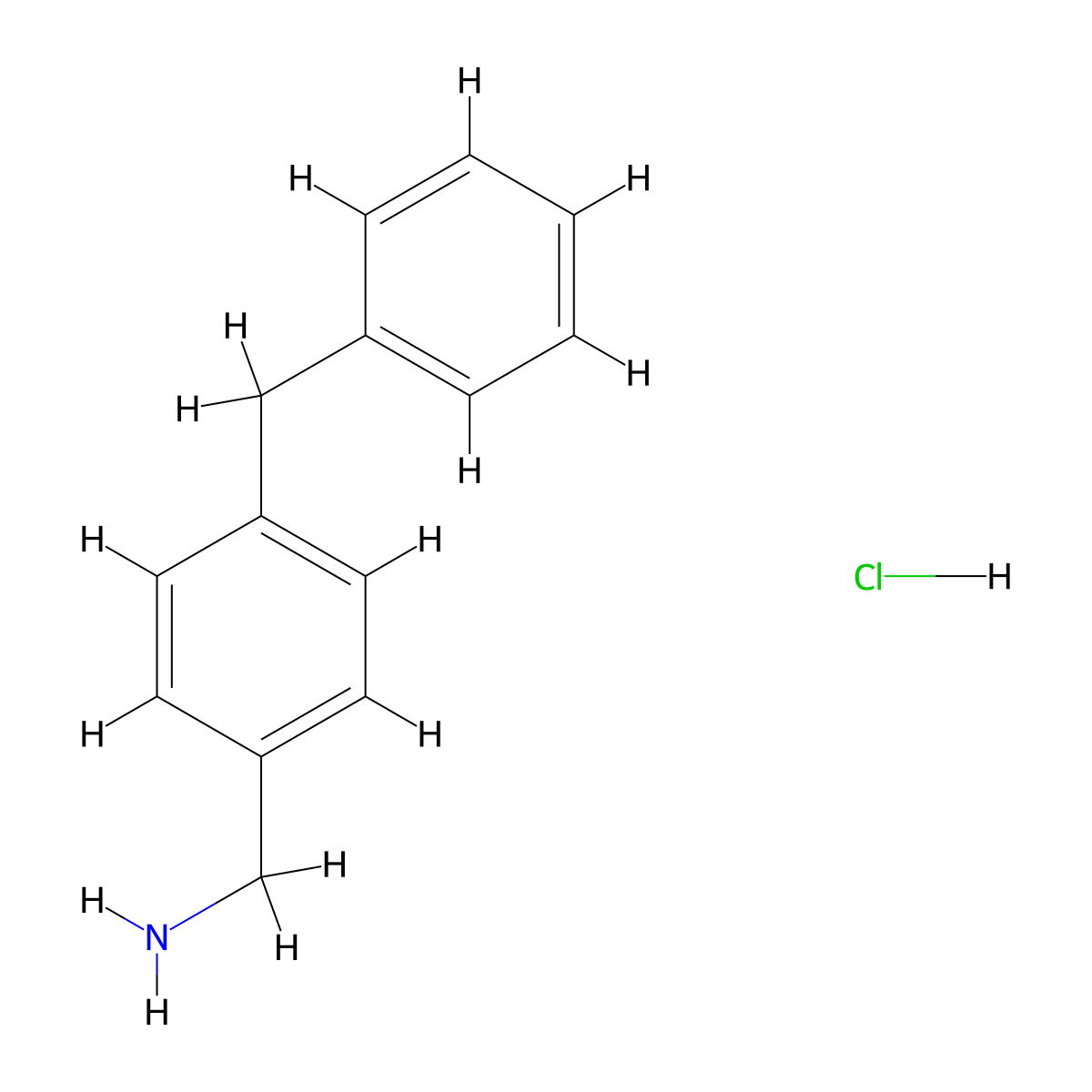 4-(Benzyl)benzylamine hydrochloride molecular structure, CAS 1185095-53-7