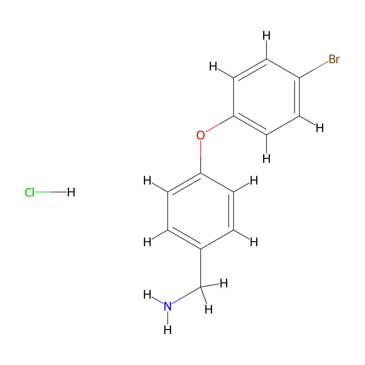 4-(4-Bromophenoxy)benzylamine hydrochloride molecular structure, CAS 1185096-22-3