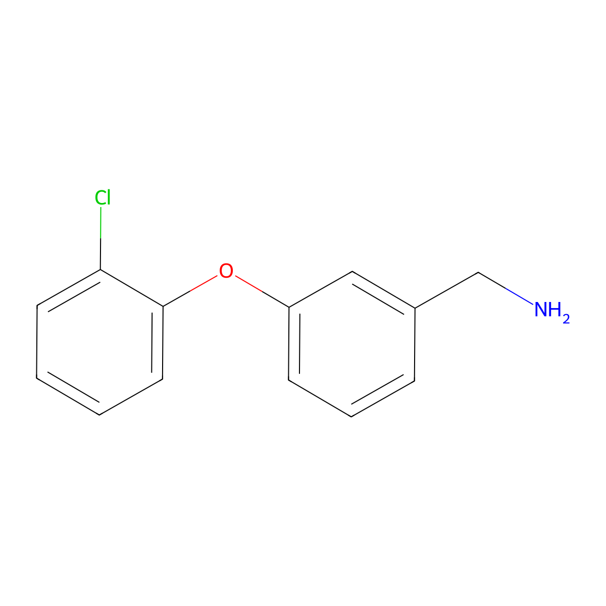 [3-(2-Chlorophenoxy)phenyl]methanamine molecular structure, CAS 1185096-51-8