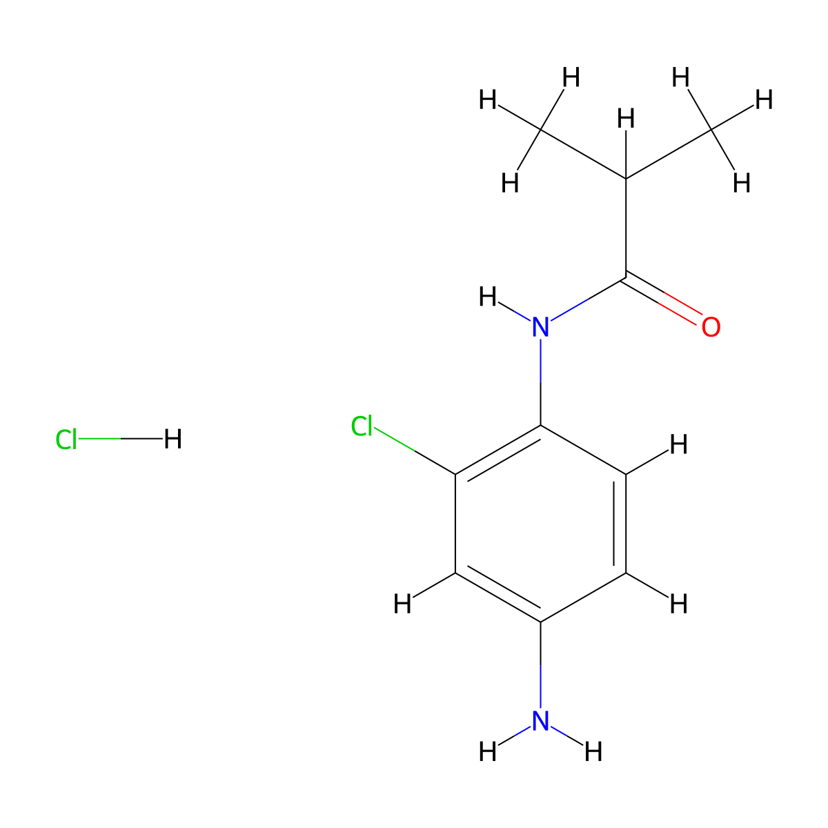 N-(4-Amino-2-chlorophenyl)-2-methylpropanamide hydrochloride molecular structure, CAS 1185096-84-7