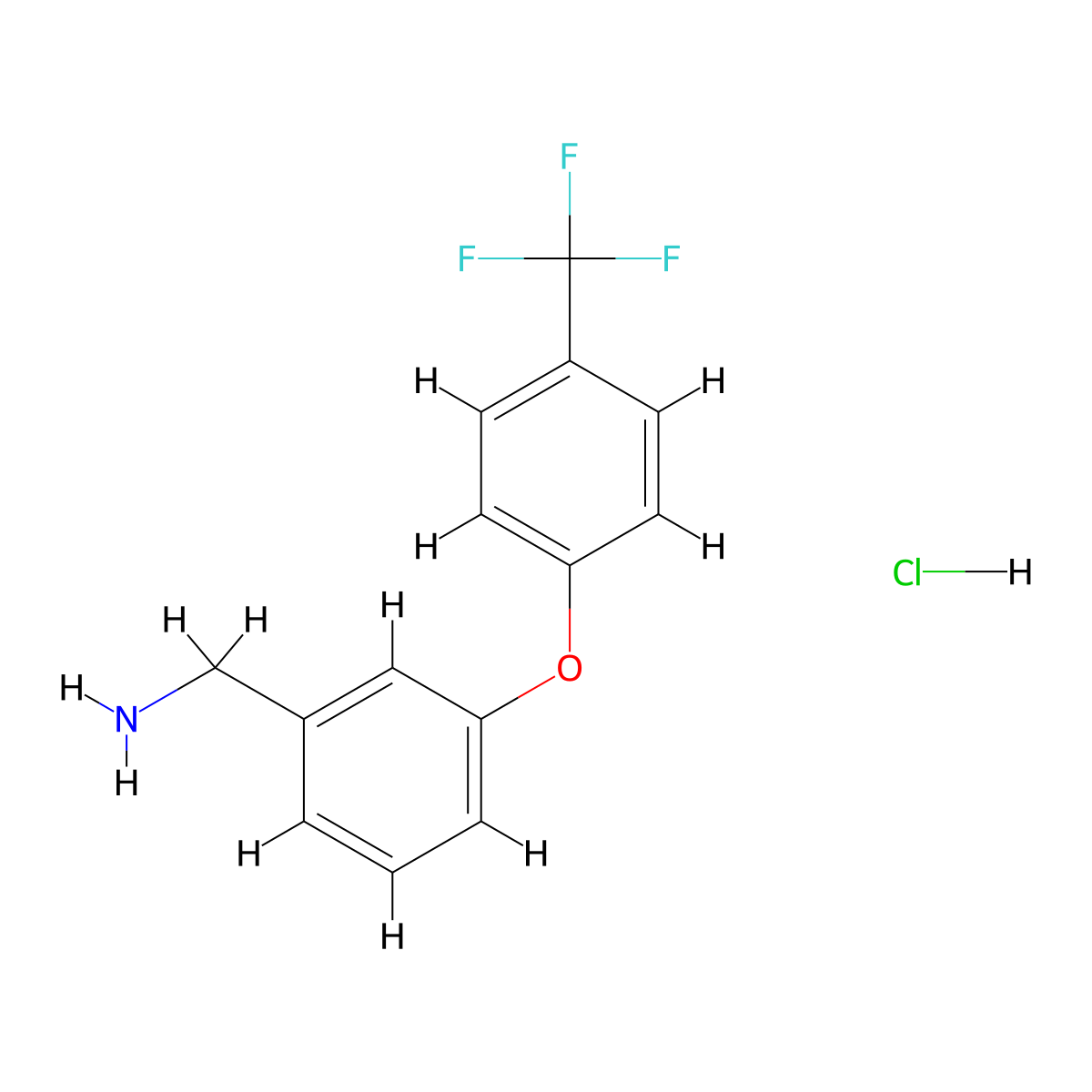 3-[4-(Trifluoromethyl)phenoxy]benzylamine hydrochloride molecular structure, CAS 1185096-87-0