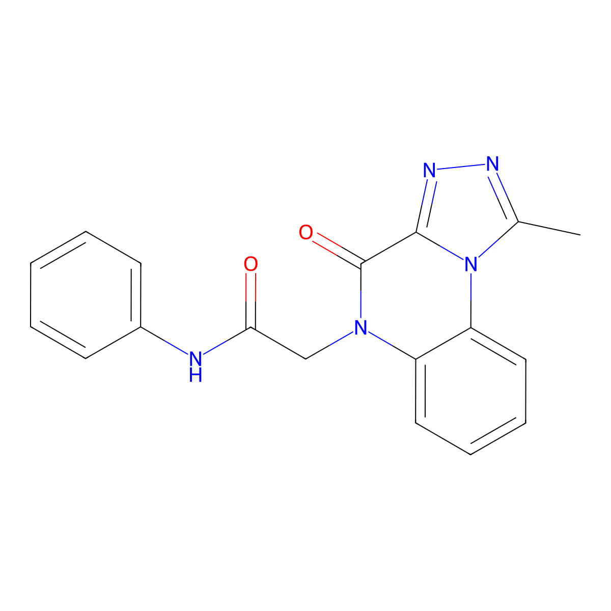 2-(1-methyl-4-oxo-[1,2,4]triazolo[4,3-a]quinoxalin-5(4H)-yl)-N-phenylacetamide molecular structure, CAS 1185097-63-5