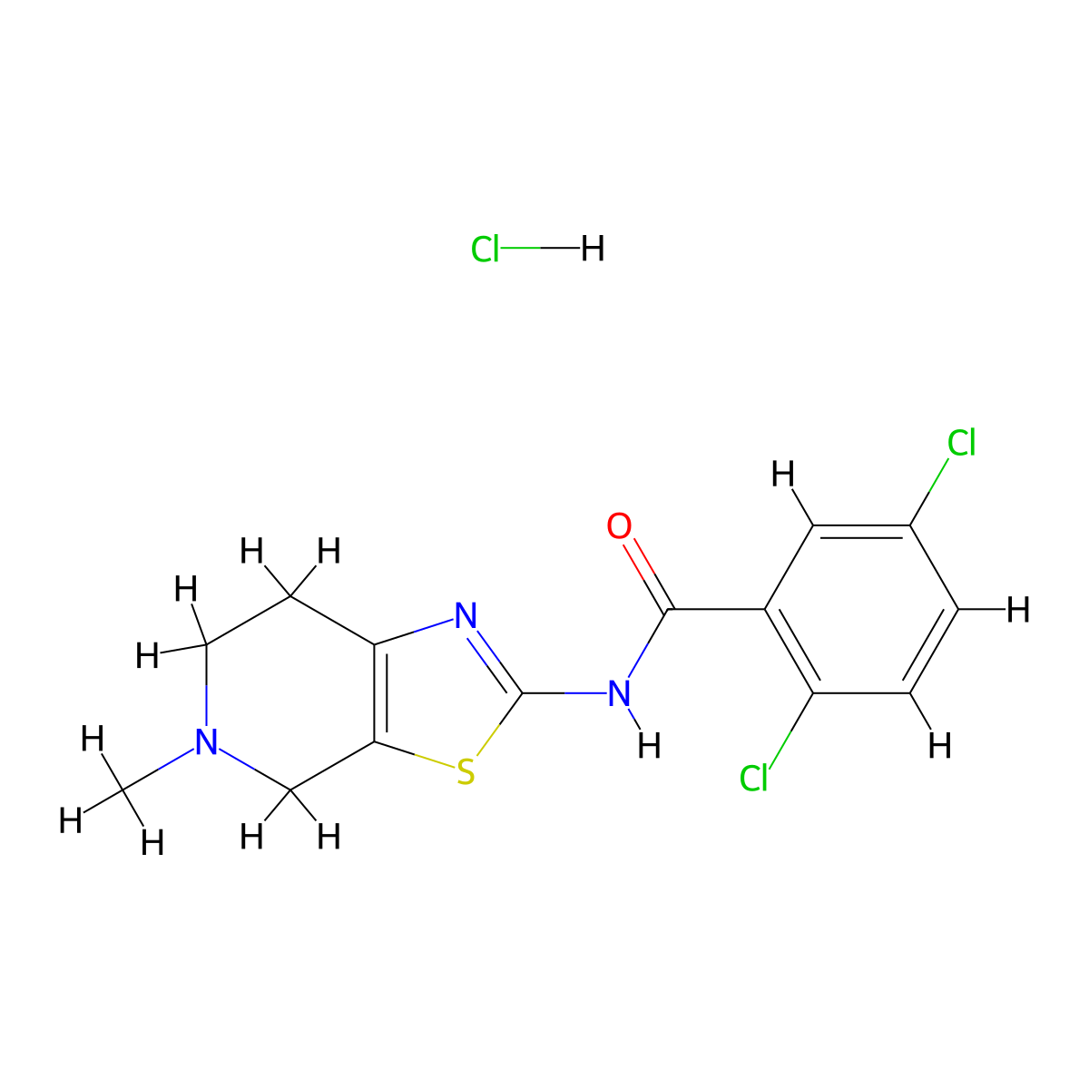 2,5-dichloro-N-(5-methyl-4,5,6,7-tetrahydrothiazolo[5,4-c]pyridin-2-yl)benzamide hydrochloride molecular structure, CAS 1185101-59-0