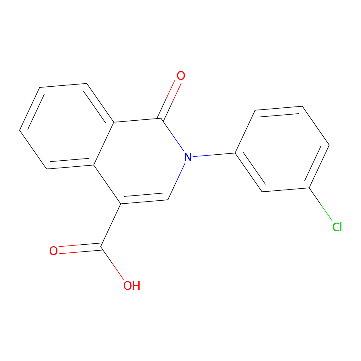 2-(3-Chlorophenyl)-1-oxo-1,2-dihydroisoquinoline-4-carboxylic acid molecular structure, CAS 1185101-85-2