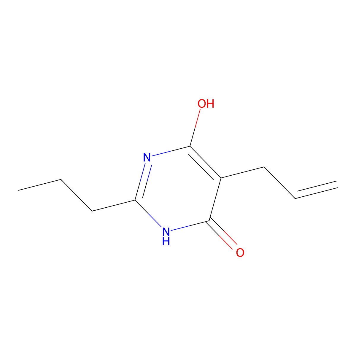 5-Allyl-2-propylpyrimidine-4,6-diol molecular structure, CAS 1185103-07-4