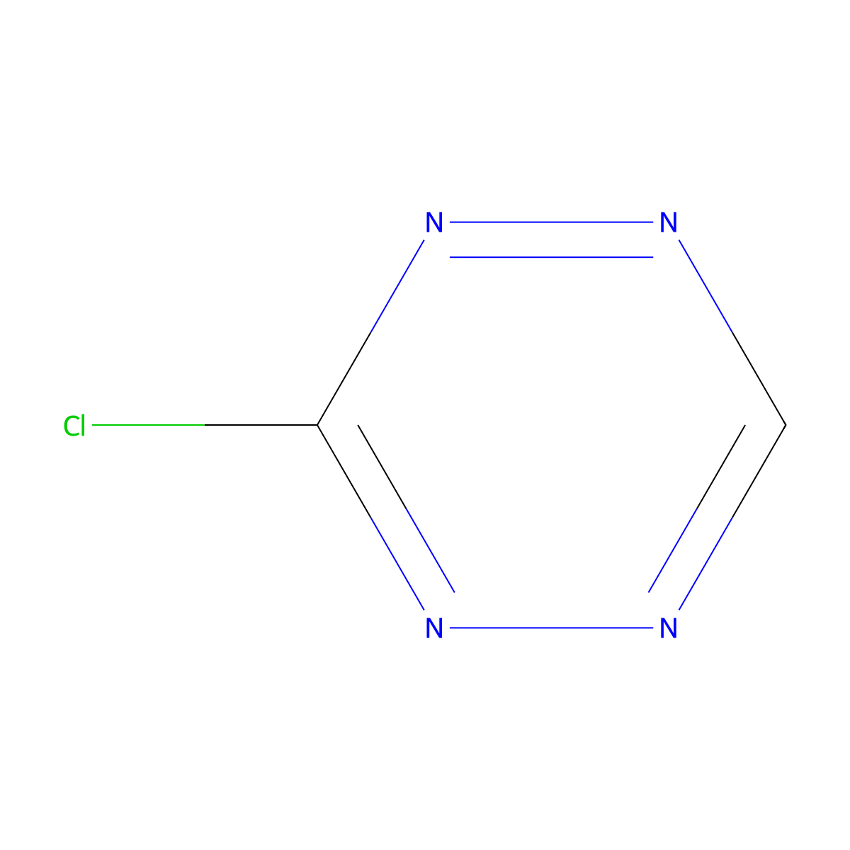 3-Chloro-1,2,4,5-tetrazine molecular structure, CAS 1185108-36-4