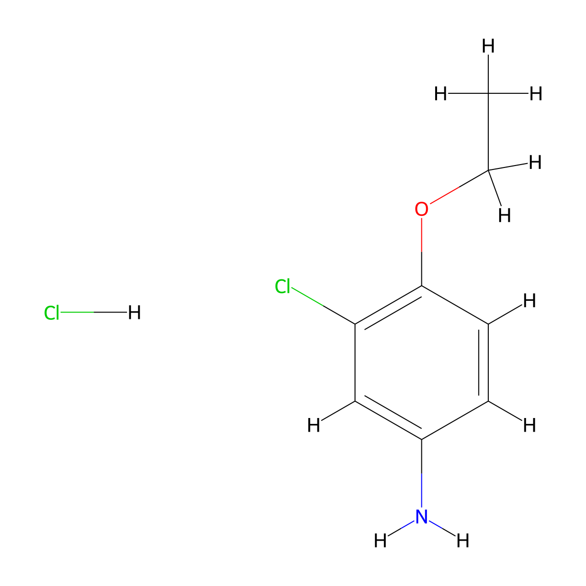 3-Chloro-4-ethoxyaniline hydrochloride molecular structure, CAS 1185108-72-8