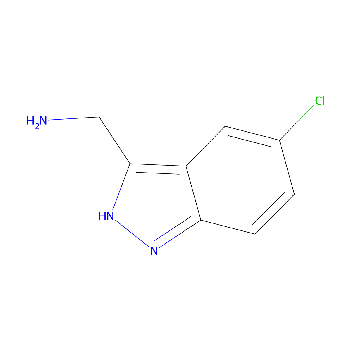 (5-chloro-1H-indazol-3-yl)methanamine molecular structure, CAS 118511-97-0