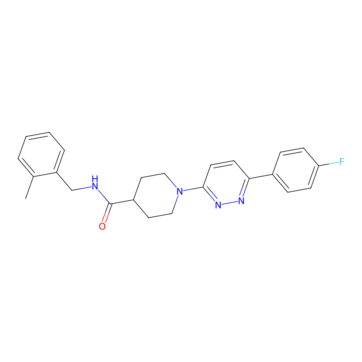 1-[6-(4-fluorophenyl)pyridazin-3-yl]-N-(2-methylbenzyl)piperidine-4-carboxamide molecular structure, CAS 1185112-52-0