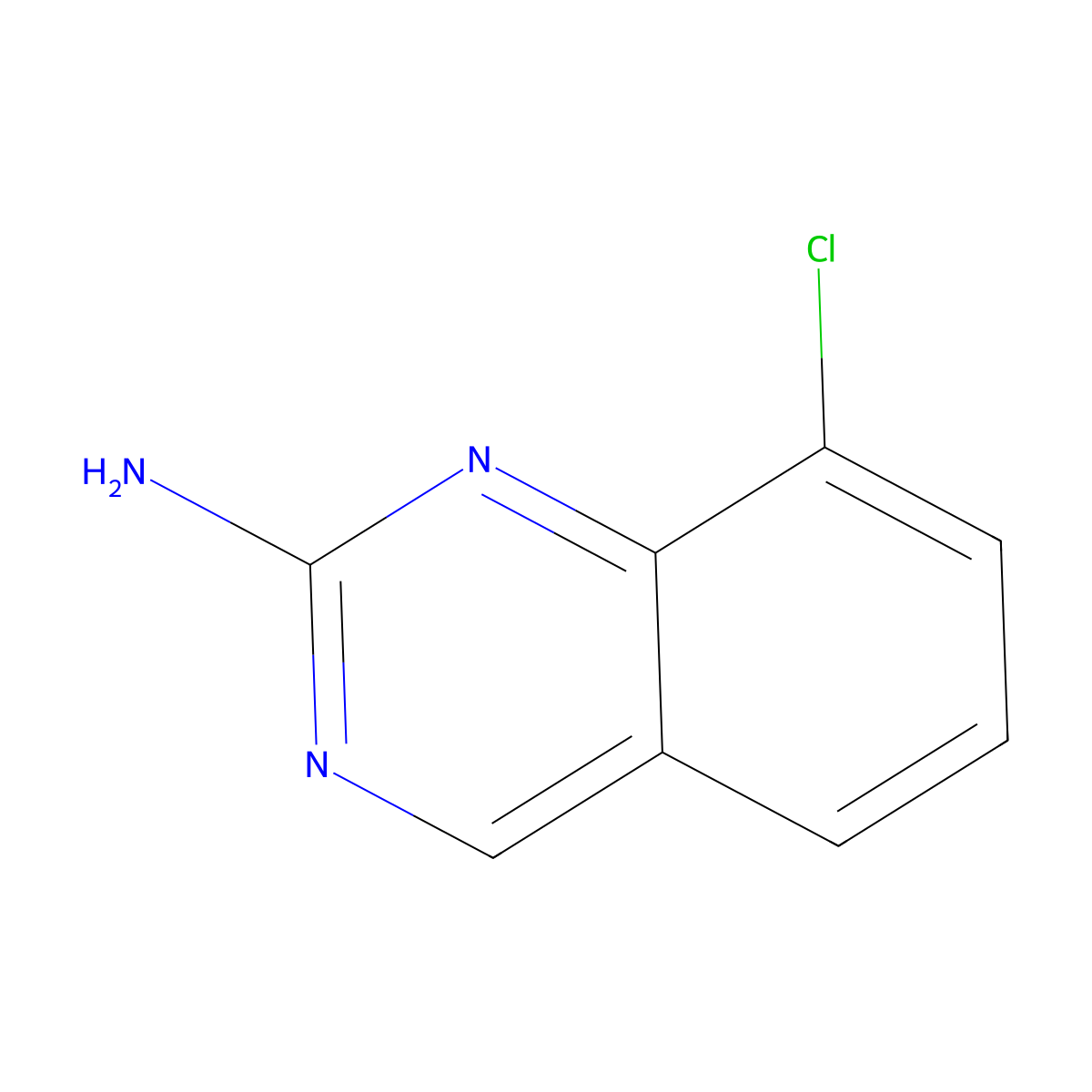 8-Chloroquinazolin-2-amine molecular structure, CAS 1185113-73-8