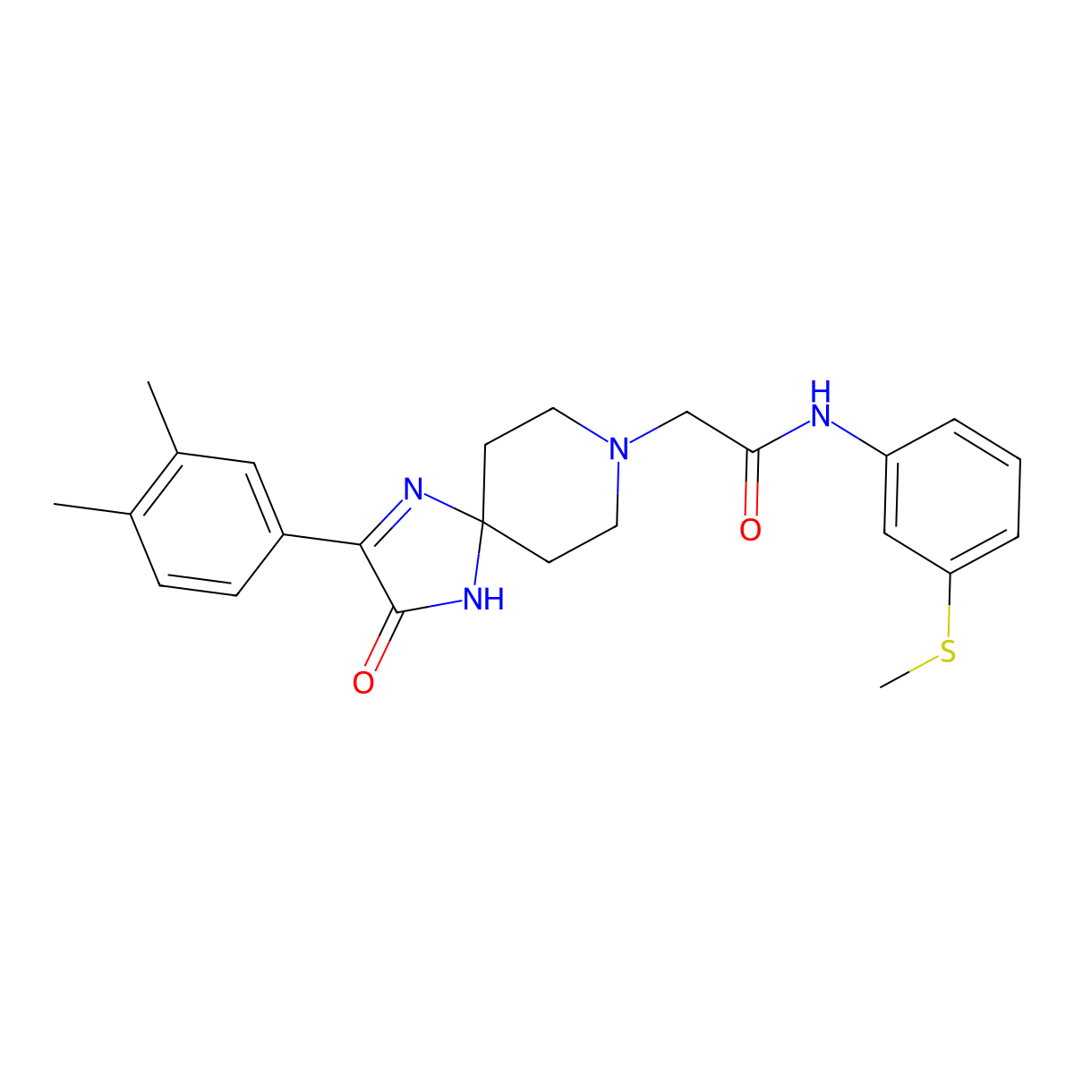 2-[2-(3,4-Dimethylphenyl)-3-oxo-1,4,8-triazaspiro[4.5]dec-1-EN-8-YL]-N-[3-(methylsulfanyl)phenyl]acetamide molecular structure, CAS 1185115-06-3