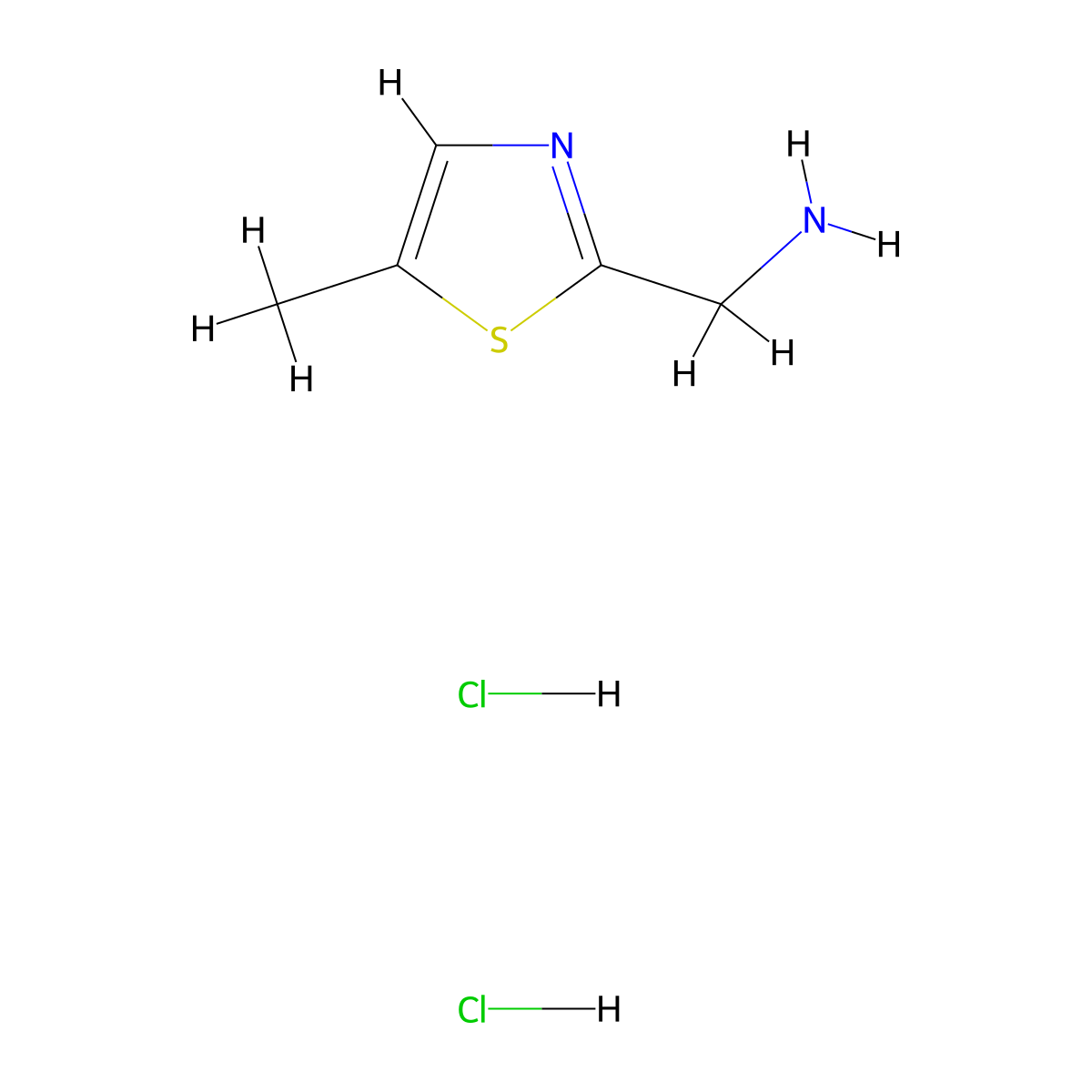 [(5-Methyl-1,3-thiazol-2-yl)methyl]amine dihydrochloride molecular structure, CAS 1185115-32-5